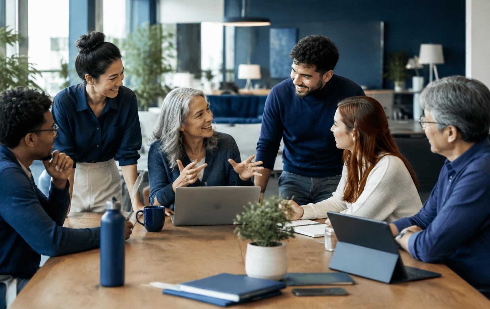 Diverse technology team collaborating in an inclusive workplace